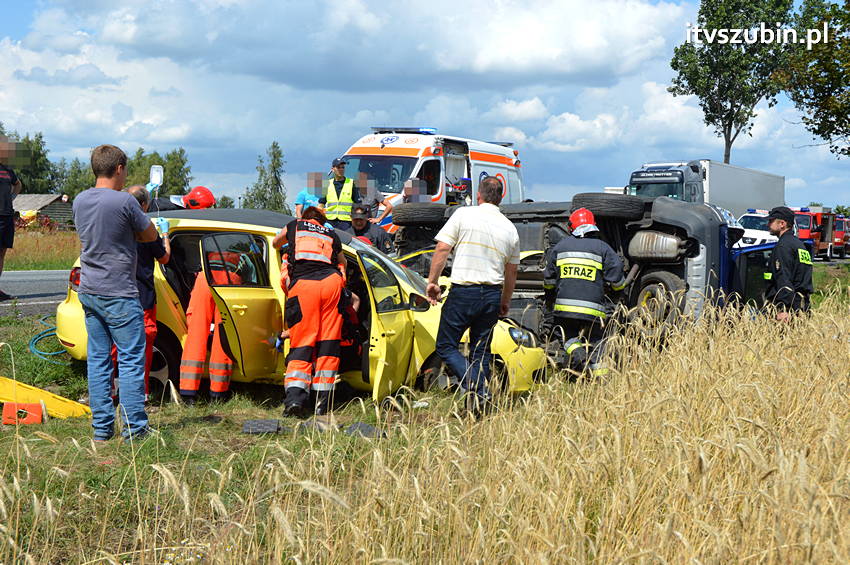 Wypadek na krajowej piątce w Wąsoszu