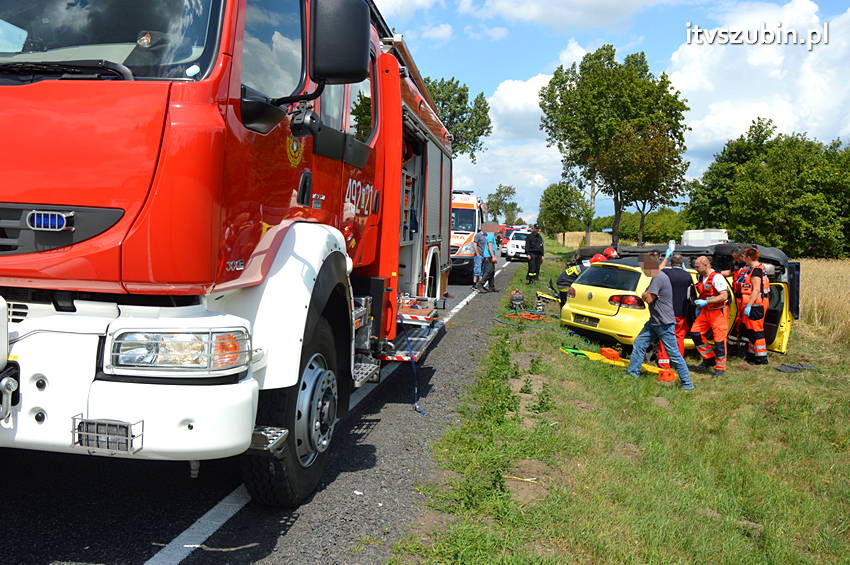 Wypadek na krajowej piątce w Wąsoszu