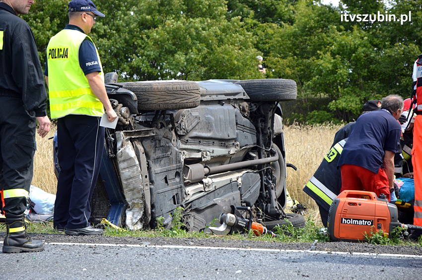 Wypadek na krajowej piątce w Wąsoszu