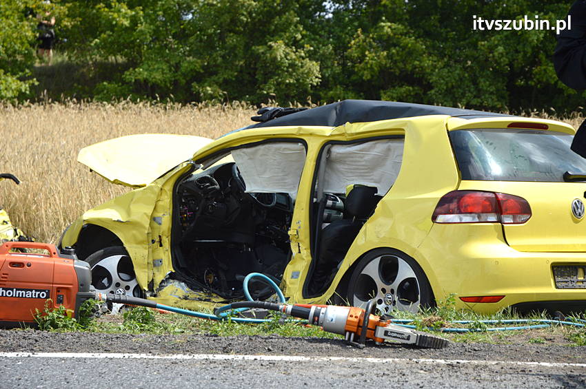 Wypadek na krajowej piątce w Wąsoszu