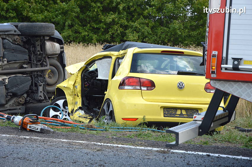 Wypadek na krajowej piątce w Wąsoszu