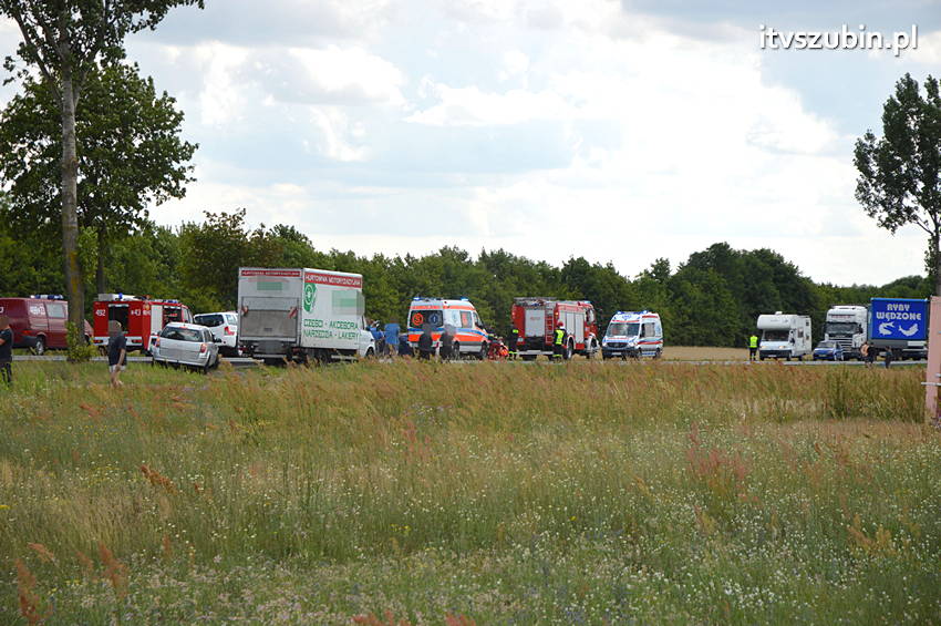 Wypadek na krajowej piątce w Wąsoszu