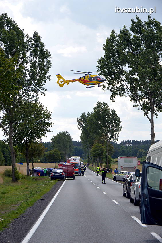 Wypadek na krajowej piątce w Wąsoszu
