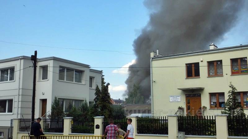 Pożar budynku przy Placu Konopnickiej w Nakle nad Notecią