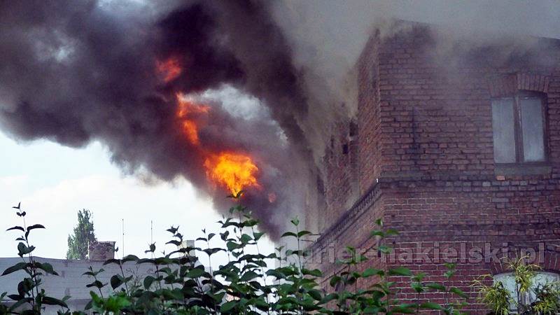 Pożar budynku przy Placu Konopnickiej w Nakle nad Notecią