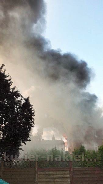 Pożar budynku przy Placu Konopnickiej w Nakle nad Notecią