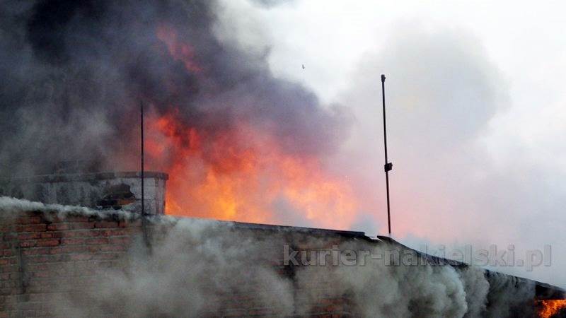 Pożar budynku przy Placu Konopnickiej w Nakle nad Notecią