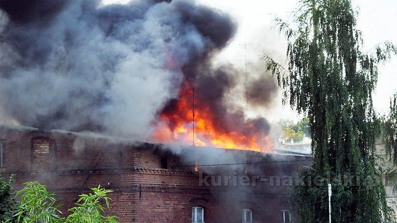 Pożar budynku przy Placu Konopnickiej w Nakle nad Notecią