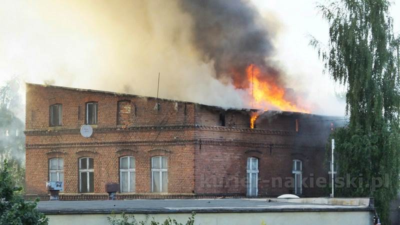 Pożar budynku przy Placu Konopnickiej w Nakle nad Notecią