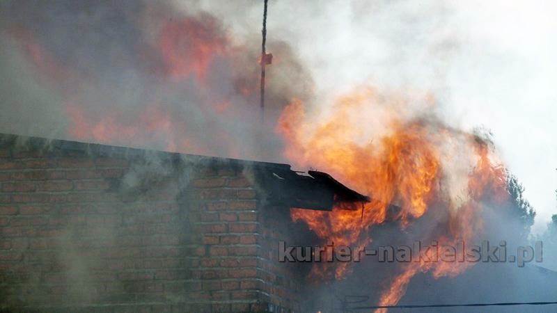 Pożar budynku przy Placu Konopnickiej w Nakle nad Notecią
