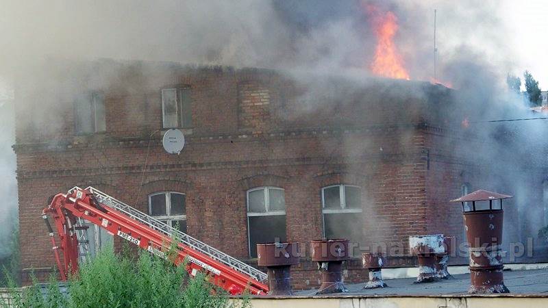 Pożar budynku przy Placu Konopnickiej w Nakle nad Notecią