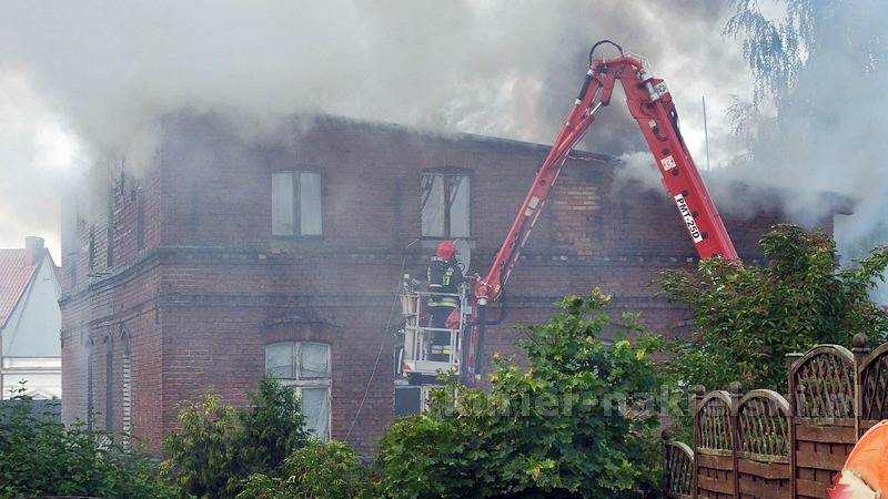 Pożar budynku przy Placu Konopnickiej w Nakle nad Notecią