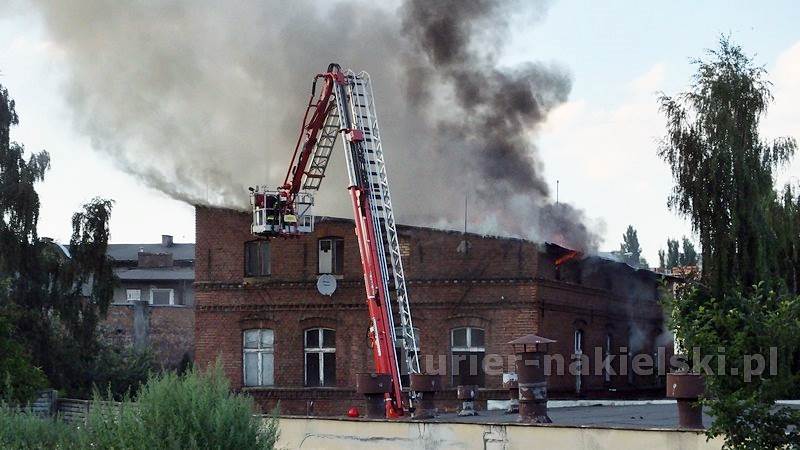 Pożar budynku przy Placu Konopnickiej w Nakle nad Notecią