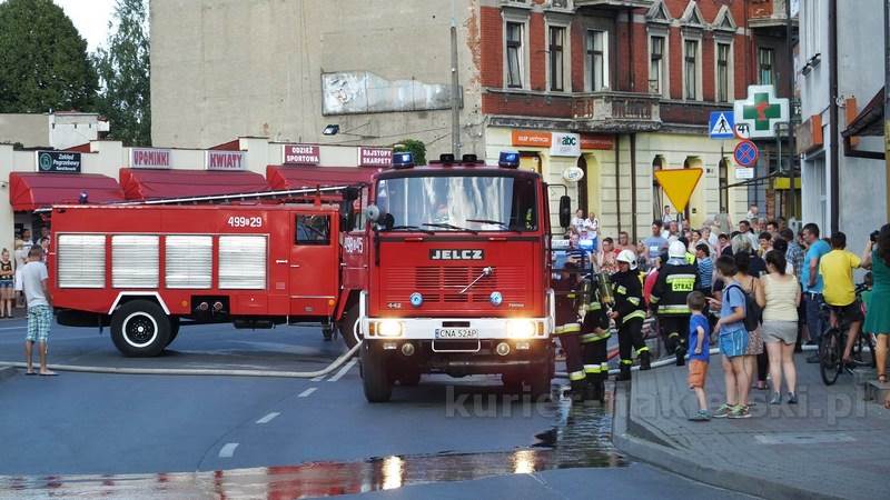 Pożar budynku przy Placu Konopnickiej w Nakle nad Notecią