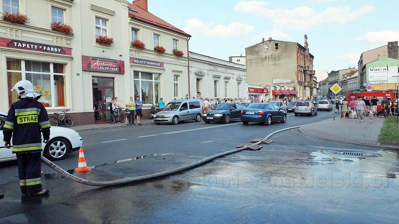 Pożar budynku przy Placu Konopnickiej w Nakle nad Notecią