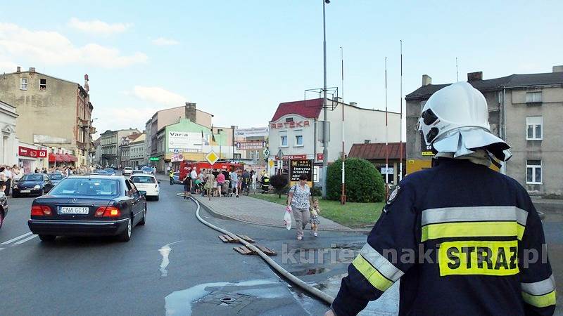 Pożar budynku przy Placu Konopnickiej w Nakle nad Notecią