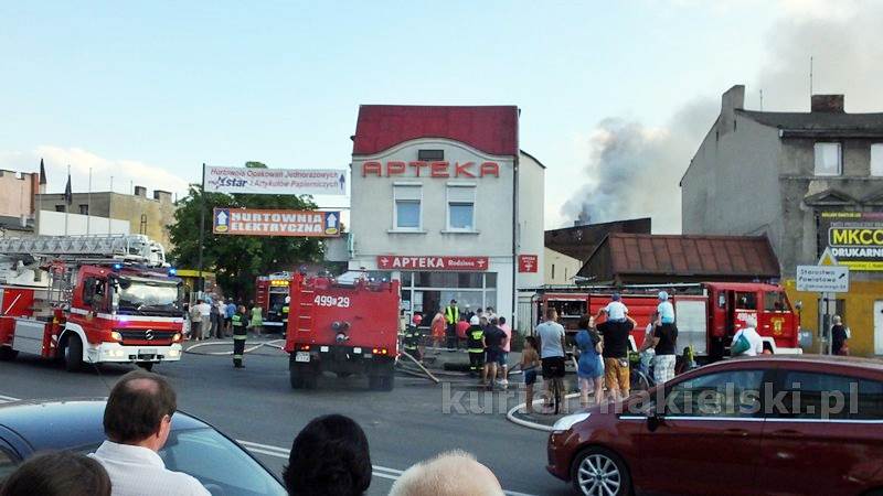 Pożar budynku przy Placu Konopnickiej w Nakle nad Notecią