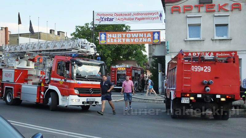 Pożar budynku przy Placu Konopnickiej w Nakle nad Notecią