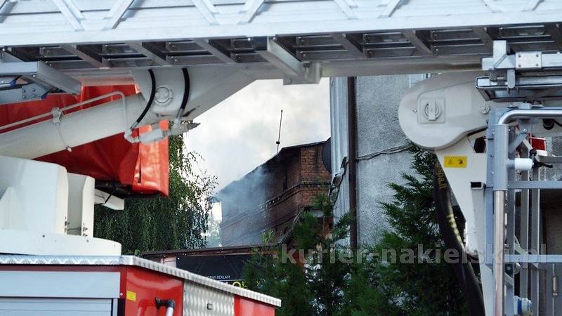 Pożar budynku przy Placu Konopnickiej w Nakle nad Notecią