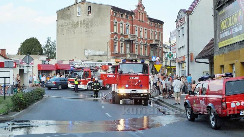 Pożar budynku przy Placu Konopnickiej w Nakle nad Notecią