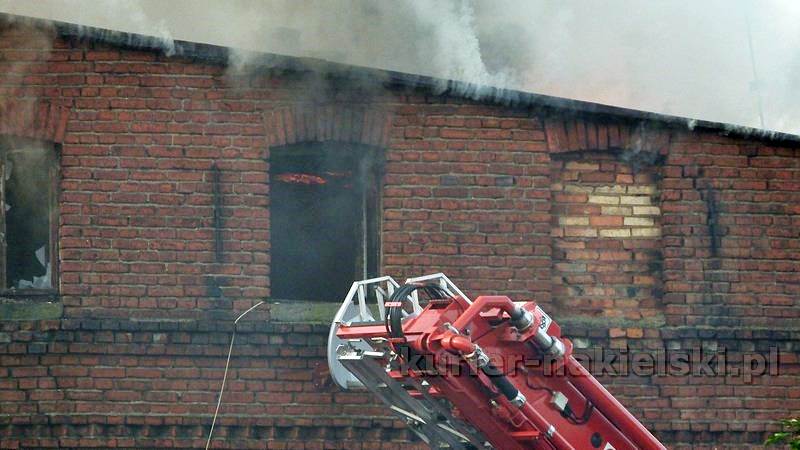 Pożar budynku przy Placu Konopnickiej w Nakle nad Notecią
