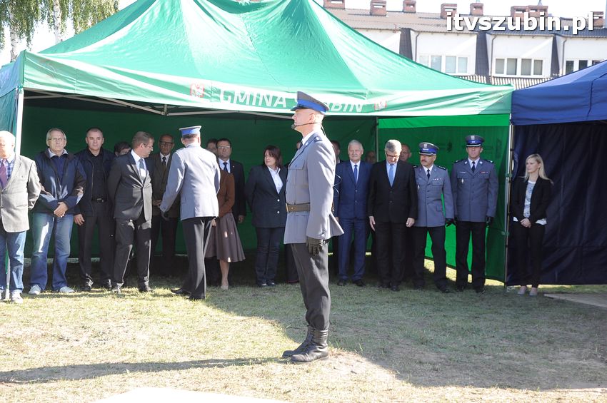 Podpisanie aktu erekcyjnego i wmurowanie kamienia węgielnego pod budowę nowego komisariatu w Szubinie