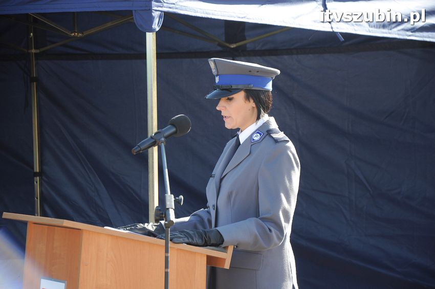 Podpisanie aktu erekcyjnego i wmurowanie kamienia węgielnego pod budowę nowego komisariatu w Szubinie