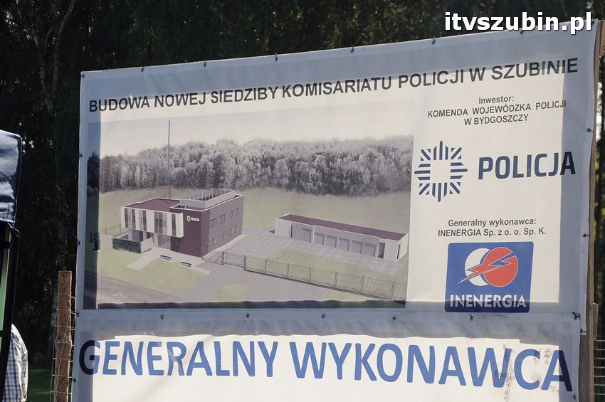 Podpisanie aktu erekcyjnego i wmurowanie kamienia węgielnego pod budowę nowego komisariatu w Szubinie