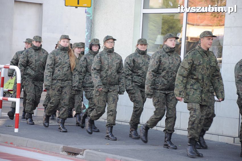 Ślubowanie i przysięga I klasy wojskowej Technik Logistyk z ZSP w Szubinie