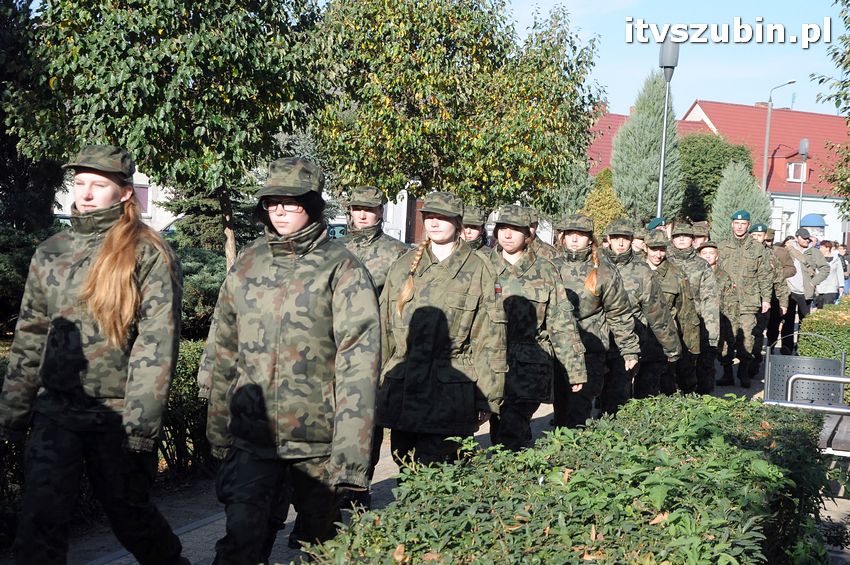 Ślubowanie i przysięga I klasy wojskowej Technik Logistyk z ZSP w Szubinie
