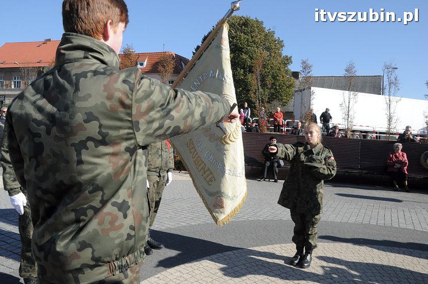 Ślubowanie i przysięga I klasy wojskowej Technik Logistyk z ZSP w Szubinie