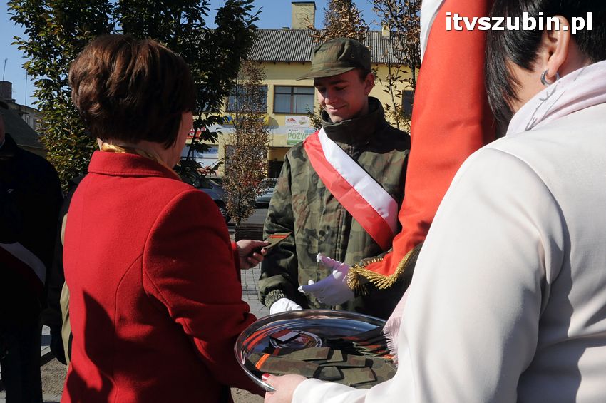 Ślubowanie i przysięga I klasy wojskowej Technik Logistyk z ZSP w Szubinie