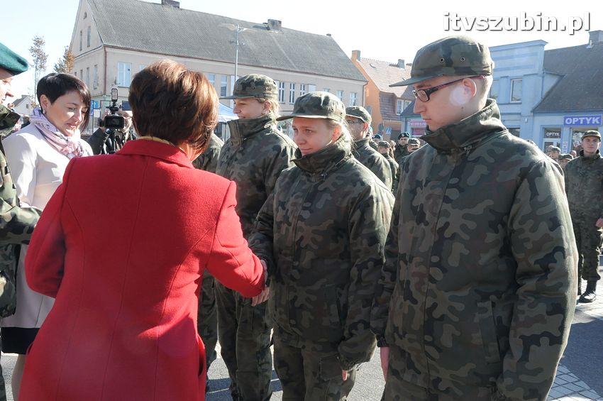 Ślubowanie i przysięga I klasy wojskowej Technik Logistyk z ZSP w Szubinie