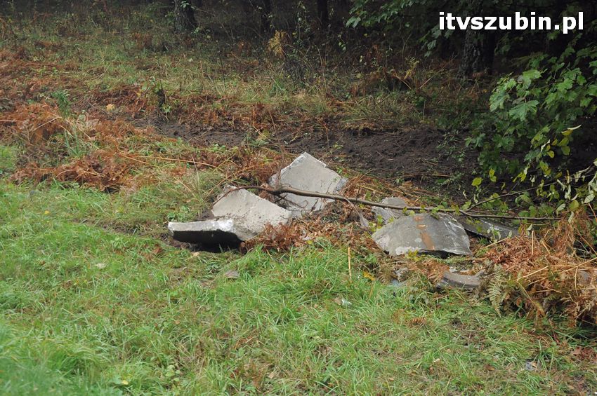 Opel Vectra wypadł z drogi