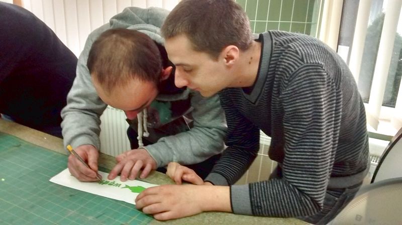Na zajęciach poligraficznych