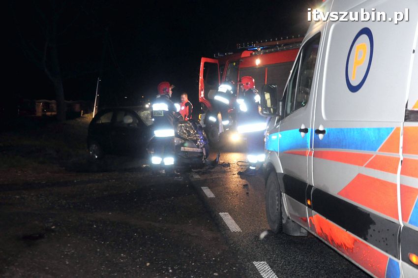 Kolizja drogowa Opla z Tirem