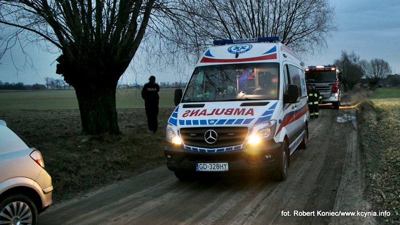 Na polnej drodze uderzył w drzewo