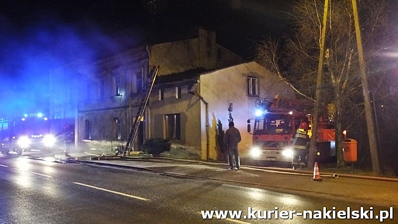 Pożar kamienicy w Sadkach