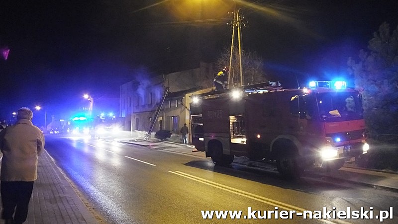 Pożar kamienicy w Sadkach