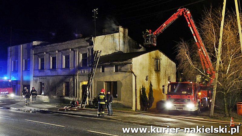 Pożar kamienicy w Sadkach