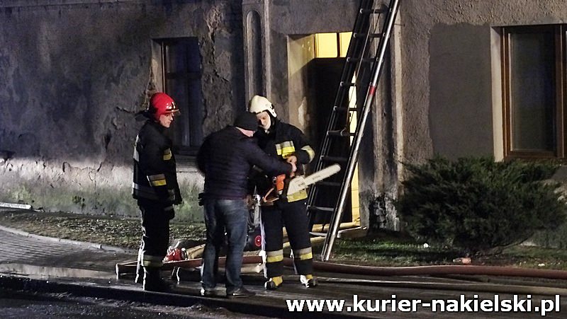 Pożar kamienicy w Sadkach