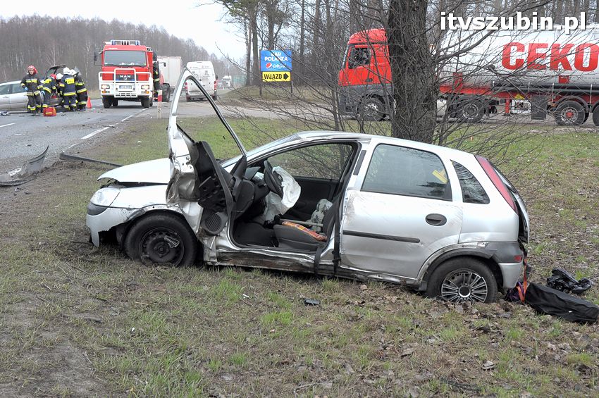 Wpadek na krajowej piątce, kierujący oplem miał 1,5 promila