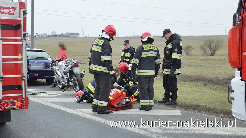 Motocyklista trafił do szpitala