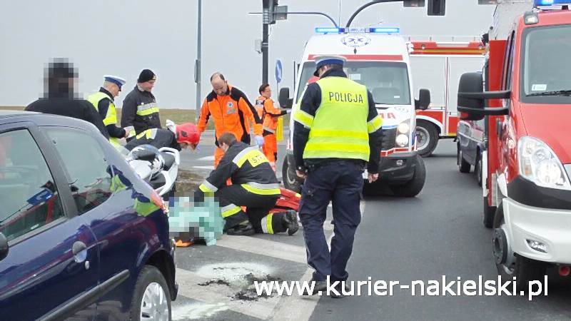 Motocyklista trafił do szpitala