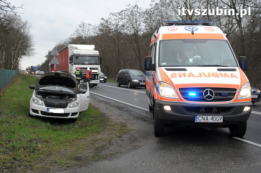 Kolizja trzech samochodów w Kołaczkowie
