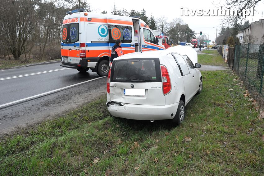 Kolizja trzech samochodów w Kołaczkowie
