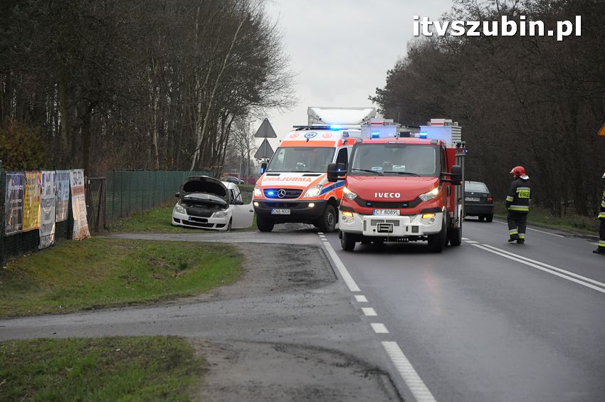 Kolizja trzech samochodów w Kołaczkowie