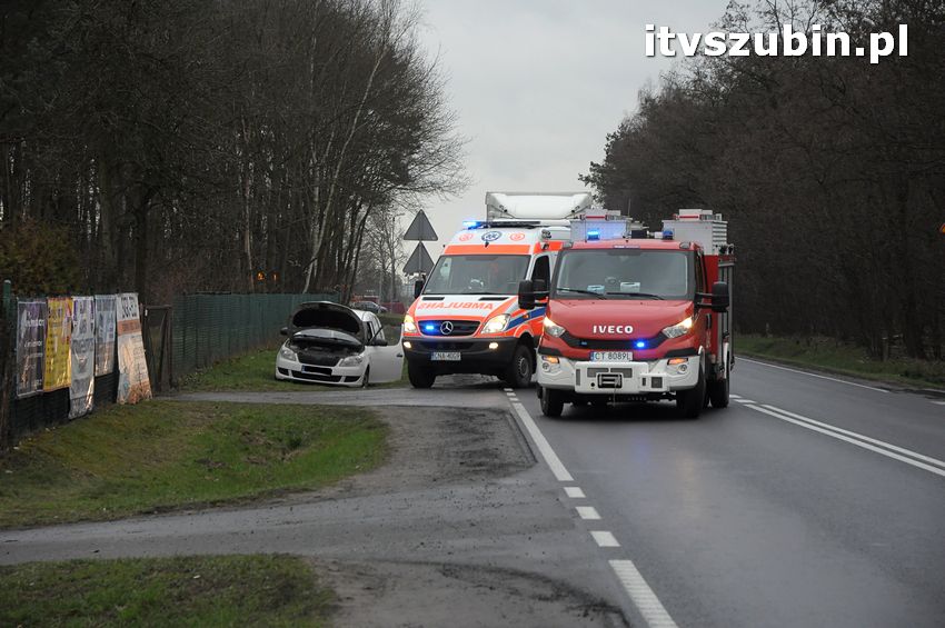 Kolizja trzech samochodów w Kołaczkowie