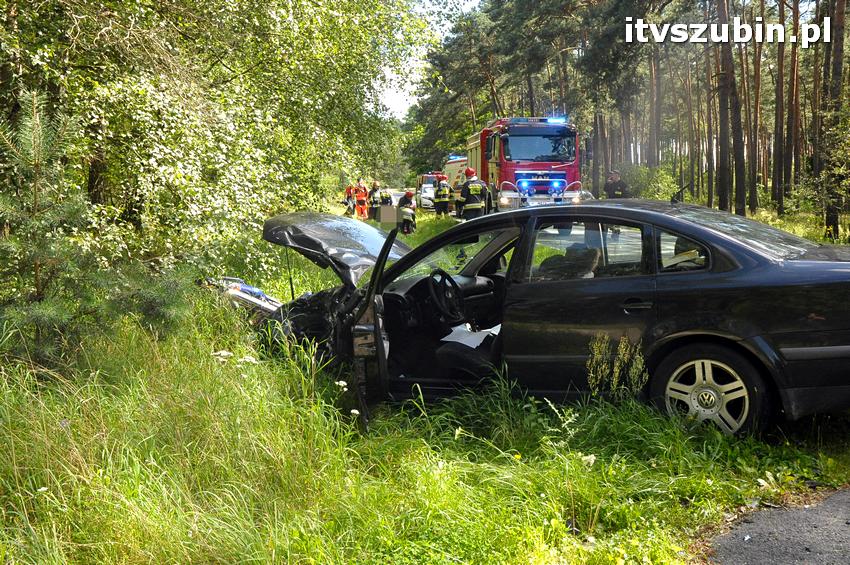 Tragiczny w skutkach wypadek na trasie Szubin - Łabiszyn. Śmierć na miejscu poniósł motocyklista