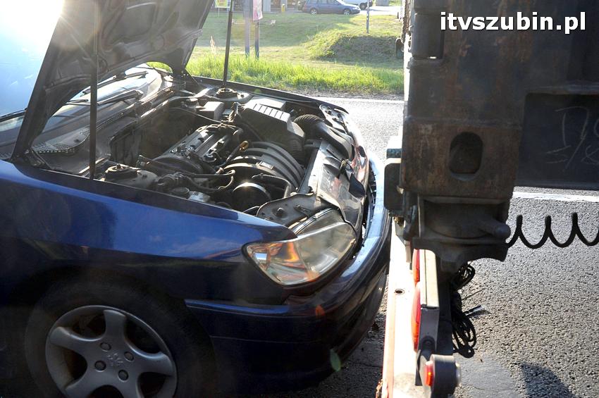 Kolizja 4 pojazdów na krajowej piątce w Nowym Świecie